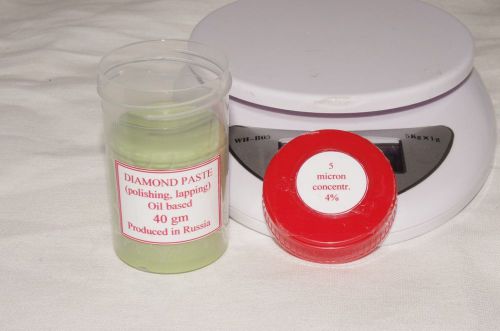 Diamond polishing and lapping paste 5.0 micron 40 gram for sale