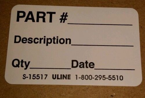 PART # 2&#034;x1.25&#034; perfect for keeping track of inventory-  20 labels uline s15517
