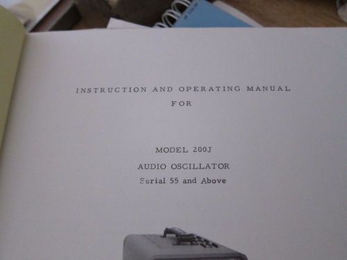 200J HP Audio Oscillator Measure Operating Service Manual Schematics Guide 55+