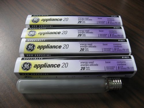 Lot of 4 New GE 91021 Appliance Bulbs For Microwave / Oven (Intermediate Base)