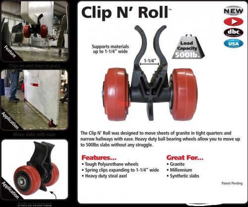 New fastcap clip n roll transport dollie carrier for granite sheets 2-pack  ^ for sale