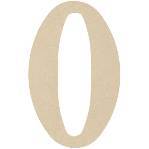 &#034;MDF Classic Font Wood Letters &amp; Numbers 9.5&#034;&#034;-0, Set Of 6&#034;
