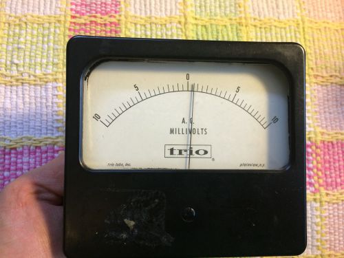 Vintage Trio AC Millivolts Meter Measures -10 - 10 MV Gauge