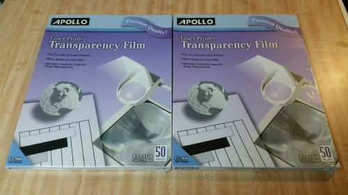 Apollo Laser Printer Transparency Film 100 Sheets Total  Sealed