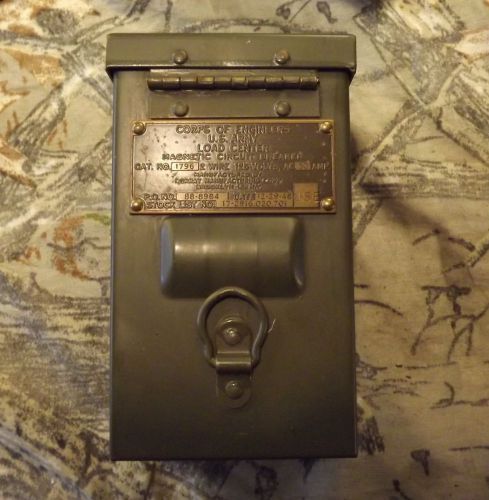 Vintage 1948 us army corps of engineers magnetic circuit breaker 2 wire 50a nos for sale