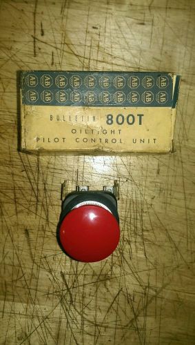 Allen Bradley Bulletin 800T Oil Tight Red Button Switch