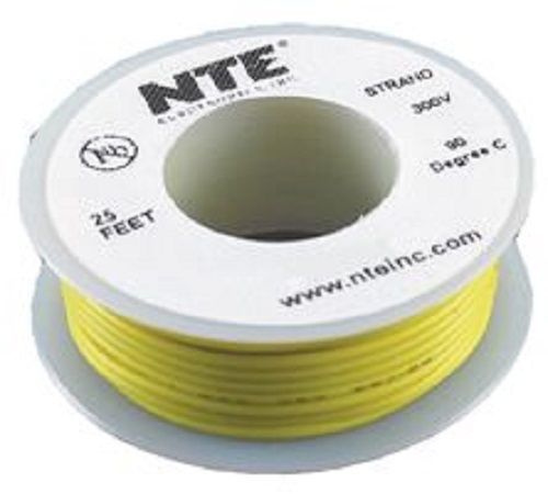 Nte wa06-04-10 hook up wire automotive type 6 gauge stranded 10 ft yellow for sale