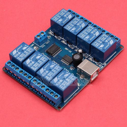 8-channel usb relay module 10a soft auto-control relay dc 9-12v for sale