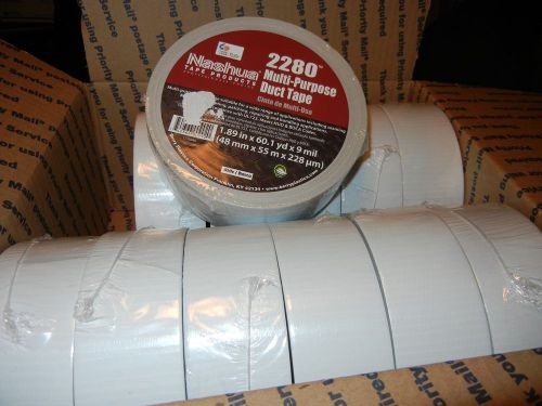 12 rolls nashua 2280 multi purpose duct tape,48mm x 55m,9 mil,white new for sale
