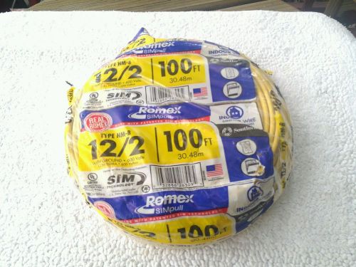 Romex wire nonmetallic with ground sheathed cable 12/2 nm-b wire - yellow 100 ft for sale