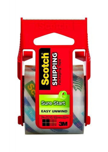 Scotch Sure Start Shipping Packaging Tape with Dispenser 2 Inches x 800 Inche...
