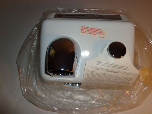 World Dryer Model A1 Hand Drier 20 amp, 115 volt white and chrome swivel head