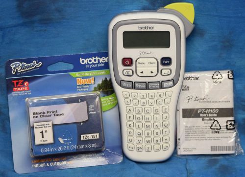 Brother p-touch pt-100 label maker with extra tze tape for sale