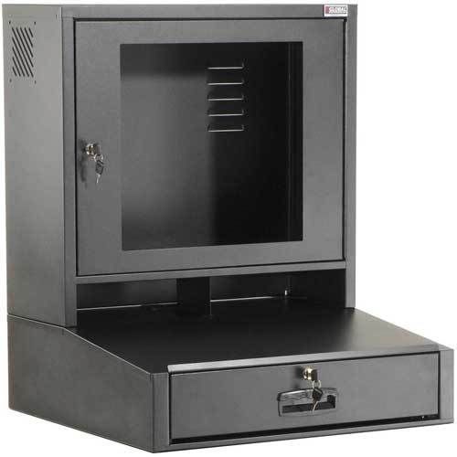 LCD Counter Top Security Computer Cabinet - Black **BRAND NEW**