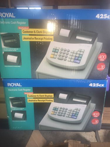 Royal Cash Register 425cx, 400 Plu,16 Departments, Two Displays. This Is 4 Both!