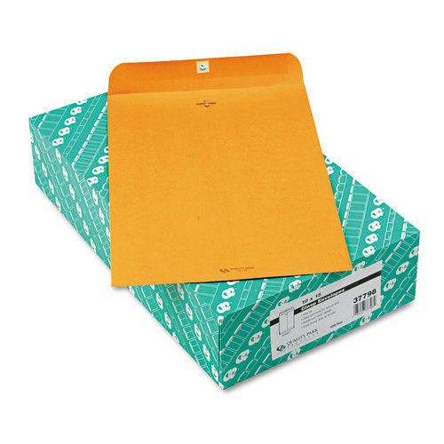 Quality Park QUA37798 Brown Clasp Envelope, 10 x 15, 32lb, Brown Kraft, 100/Box