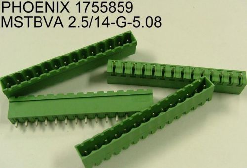 ( 4 pc. ) phoenix 1755859 14 pin header connector for sale