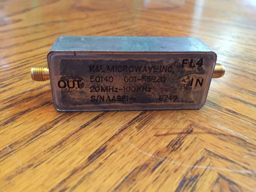 K&amp;L Microwave Filter Band Pass 20MHz-100KHz 50140
