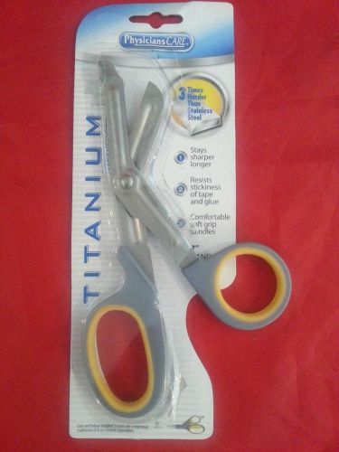 Physicians Care Titanium Bonded 7 Inch Blade Bandage Shears Gray/Yellow 90292