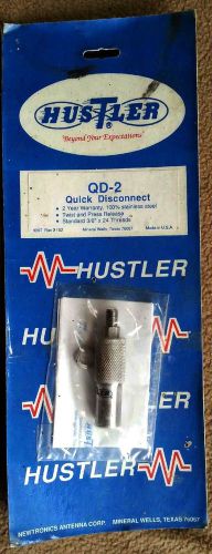 Hustler qd-2 mobile mast quick disconnect coupler 3/8&#034; x 24 threads antenna new for sale