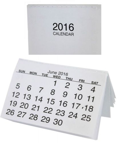 Set of 5 mini calendar tabs 2016 insert white pads month to view tear off sticky for sale