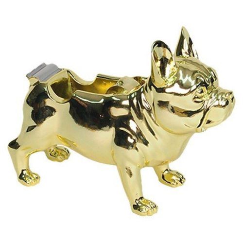 French Bulldog Tape Dispenser Gold