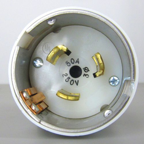 Marinco cs8365n 50a 250v male twist lock plug 3 phase 4w very nice for sale