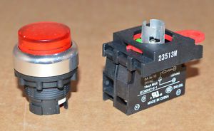 NEW Omron A22RL-TR-24A-10M Illuminated Pushbutton Switch Light Red SPST-NO 24VDC