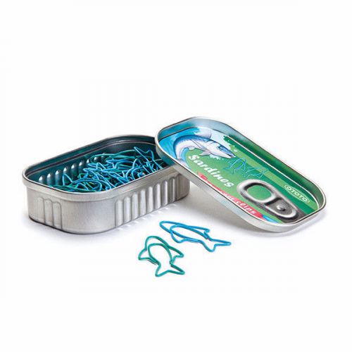 Sardine Fish Paper Clips Tin Can Box Office Supply 30 Bulk Novelty OTOTO Design