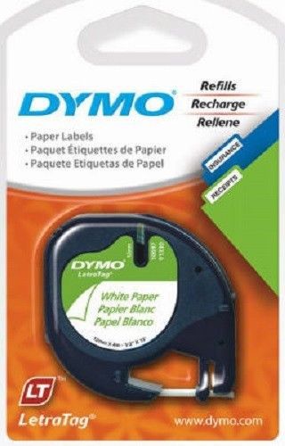 Sanford Dymo 6 Pack, 1/2&#034; x 13&#039; Letratag White Refill Paper