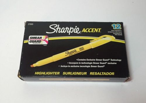 Sharpie 27005 Accent Highlighter, Chisel Point, Nontoxic, 12/pk,Yellow Ink