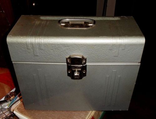 Vintage acorn metal filing box (no key) - 5 1/2&#034; x 12 1/2&#034; x 10&#034; - numerous uses for sale
