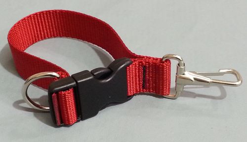 Sav-A-Jake Firefighter Glove Strap - Quick Release Clip - Red