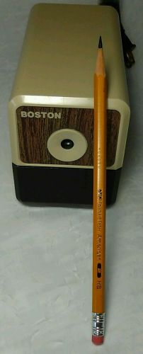 Vintage Boston Electric Pencil Sharpener Model 18 Made in USA Wood Grain