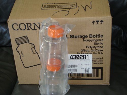 24 NIB CORNING 250ml Nonpyrogenic Storage Bottles Sterile 24/ Case