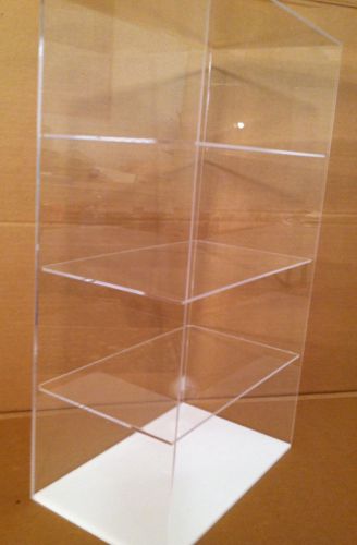 Acrylic countertop display case 12&#034;x7&#034;x 20.5&#034; show case/ select shelves no door for sale