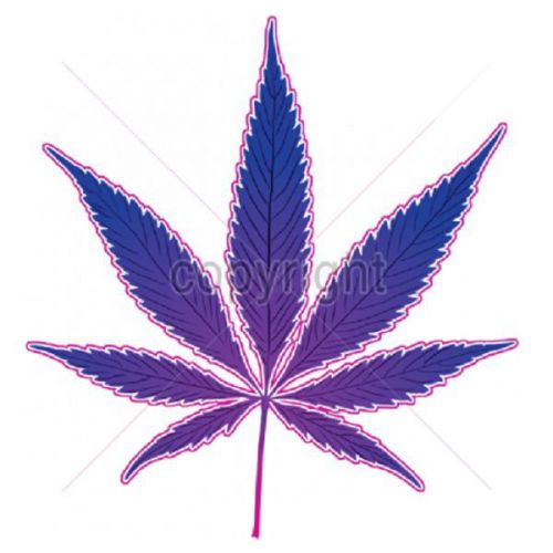 Purple Pot Leaf HEAT PRESS TRANSFER for T Shirt Sweatshirt 730 Marijuana Weed