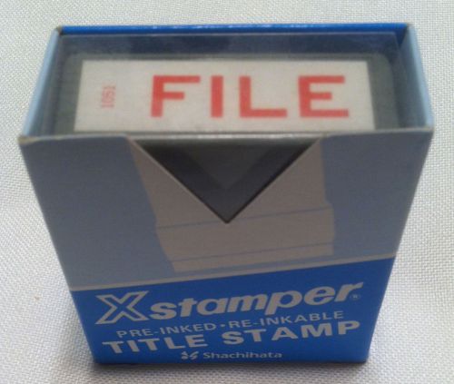Xstamper Pre-Inked - Re-Inkable Title Stamp - FILE