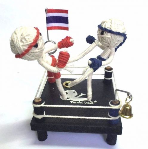 Muay Thai Boxing Handcraft String Voodoo Doll Business Card Holder &amp; Decoration
