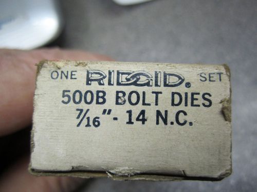 Ridgid # 500B bolt dies 7/16&#034;-14 NC   #48620  For 500B 531 &amp; 541 die heads