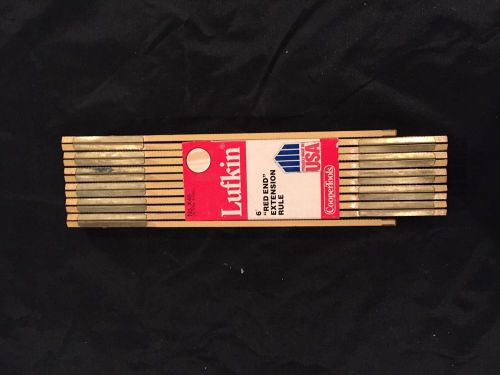 LUFKIN #x46 red end extension rule /stick/folding rule 6&#039; USA  new vintage