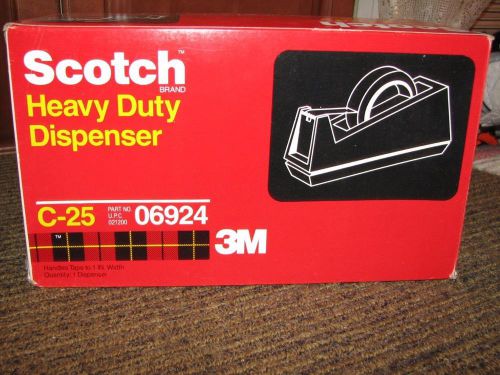 SCOTCH HEAVY DUTY TAPE DISPENSER C-25 #06924 NEW IN BOX 3 inch core