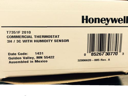 Honeywell t7351f2010 commercial thermostat 3 heat 3 cool new in box for sale