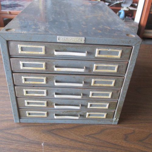 Vintage Steelmaster 6 Drawer Metal Cabinet Industrial