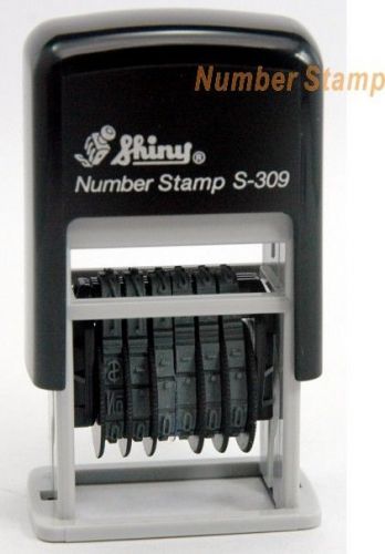 3mm 6band Number Self Ink ing Pad Stamp Printer 0.3 cm stationery red black blue