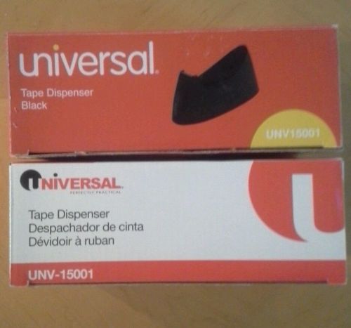 Universal 15001 Desktop Tape Dispenser, 1&#034; core, UNV15001 (LOT OF 2)