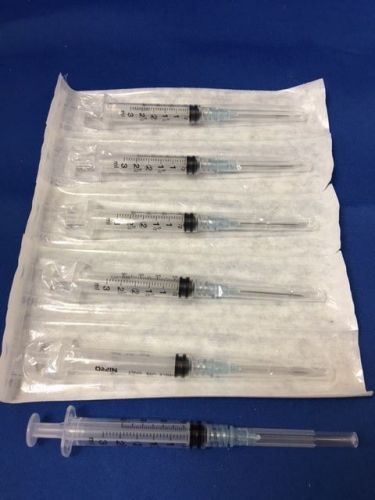 3ml / 3cc Syringe with Detachable Needle Luer Lock  23g X 1 1/4 Inch Pack of 10
