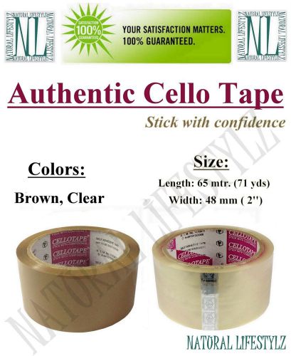 Authentic cello carton sealing packing shipping box tape strong- 2&#034; x 71 yards for sale