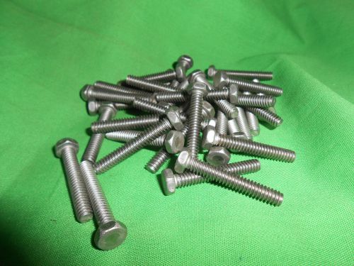 Lot of 100  10-24 x 1-1/4 Hex Head Machine Screws  18-8 Stainless Steel