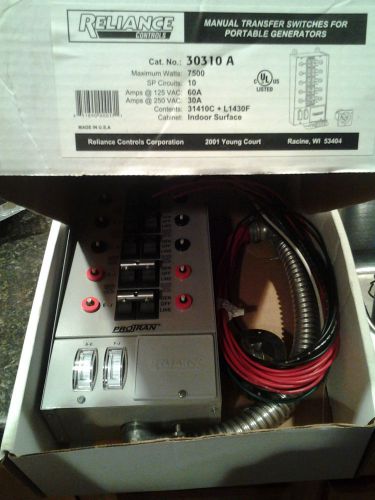 NEW Reliance 30310A Manual Transfer Switch for Portable Generator